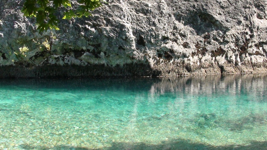Springs of river Voidomatis in the Vickos canyon